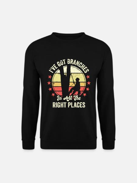 Arboristi, puuntrimmeri, moottorisaha, metsuri - Unisex svetaripaita - musta