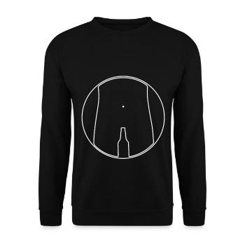 Bier-Piktogramm Humor für Erwachsene - Unisex Pullover - Schwarz - Vorne - Alina (178cm) & Michal (187cm)