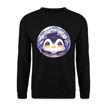 Pinguine - Unisex Pullover - Schwarz - Vorne - Alina (178cm) & Michal (187cm)
