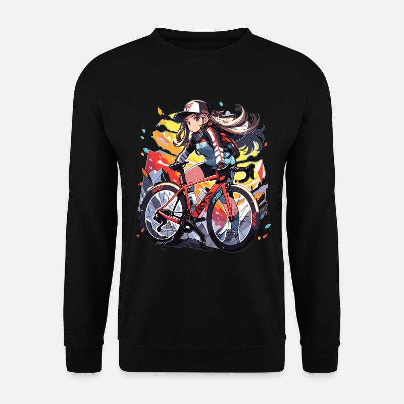 Fille de vélo de route - Sweat-shirt Unisexe - noir