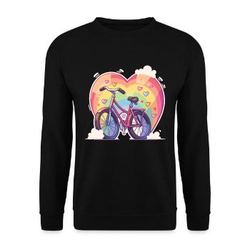 Vélo Cyclisme Rétro Vélo Vintage - Sweat-shirt Unisexe - noir - Devant - Alina (178cm) & Michal (187cm)
