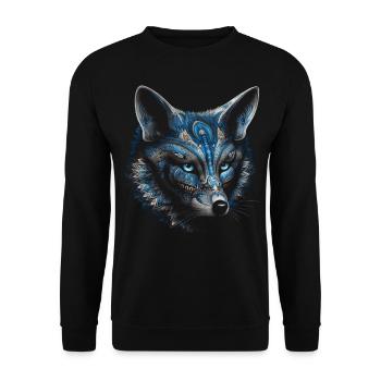 Fuchs Tierliebhaber Geschenk Wildtier Tier Motiv - Unisex Pullover - Schwarz - Vorne - Alina (178cm) & Michal (187cm)