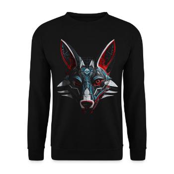 Fuchs Tierliebhaber Geschenk Wildtier Tier Motiv - Unisex Pullover - Schwarz - Vorne - Alina (178cm) & Michal (187cm)