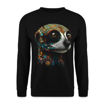 Suricate Cadeau Animal Animal Motif - Sweat-shirt Unisexe - noir - Devant - Alina (178cm) & Michal (187cm)