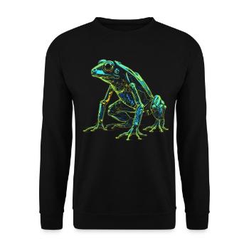 Frog Art Animal Lover Gift Animals - Unisex Sweatshirt - black - Front - Alina (178cm) & Michal (187cm)