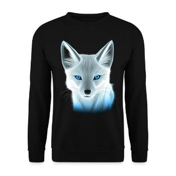 Fox Animal Lover Gift Wild Animal Animal Motif - Unisex Sweatshirt - black - Front - Alina (178cm) & Michal (187cm)