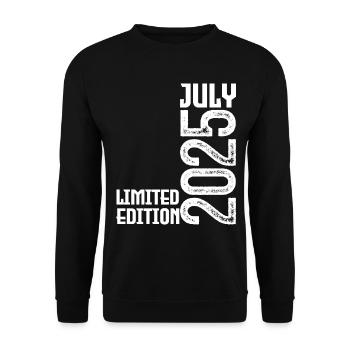 Gift July 2025. Birthday July 2025. - Unisex Sweatshirt - black - Front - Alina (178cm) & Michal (187cm)