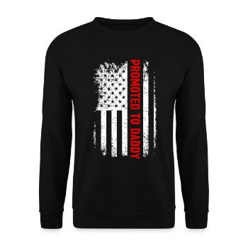 Promoted To Daddy - Father's Day Ideas - Daddy US - Unisex Sweatshirt - black - Front - Alina (178cm) & Michal (187cm)