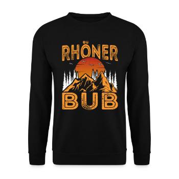 Region Rhön Rhöner Bub - Unisex Pullover - Schwarz - Vorne - Alina (178cm) & Michal (187cm)