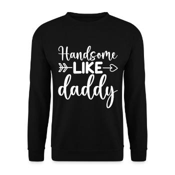 Beau comme papa - Sweat-shirt Unisexe - noir - Devant - Alina (178cm) & Michal (187cm)
