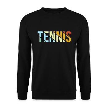 Tennis Rétro - Sweat-shirt Unisexe - noir - Devant - Alina (178cm) & Michal (187cm)
