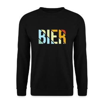Beer Retro - Unisex Sweatshirt - black - Front - Alina (178cm) & Michal (187cm)