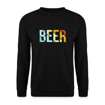 Beer Retro - Unisex Sweatshirt - black - Front - Alina (178cm) & Michal (187cm)