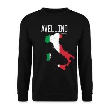 Avellino Italy Italian flag map Italia - Unisex Sweatshirt - black - Front - Alina (178cm) & Michal (187cm)
