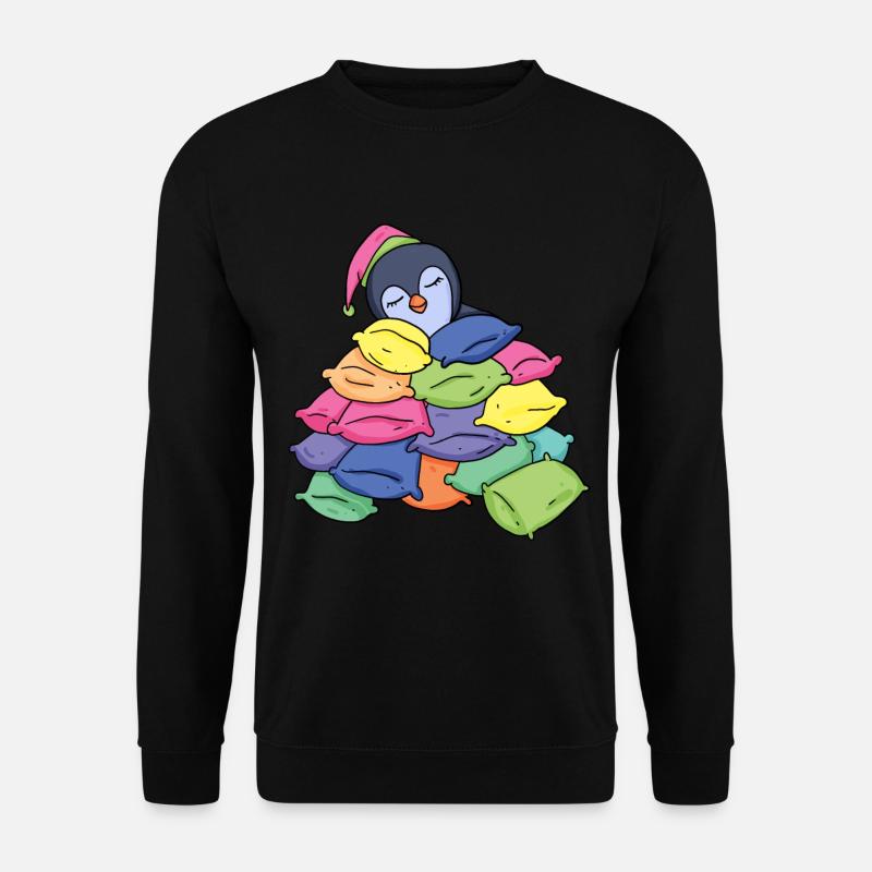 Sleeping Penguin - Unisex Sweatshirt - black