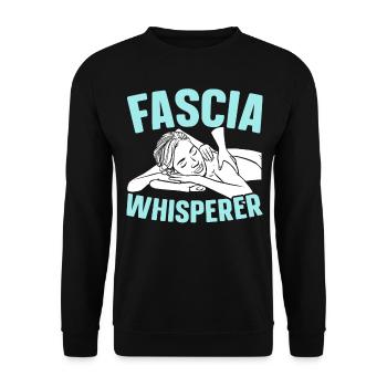Faszienflüsterer lizenzierter Massagetherapeut - Unisex Pullover - Schwarz - Vorne - Alina (178cm) & Michal (187cm)