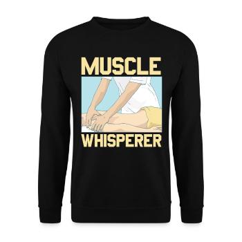 Muskelflüsterer Lizenzierter Massagetherapeut - Unisex Pullover - Schwarz - Vorne - Alina (178cm) & Michal (187cm)