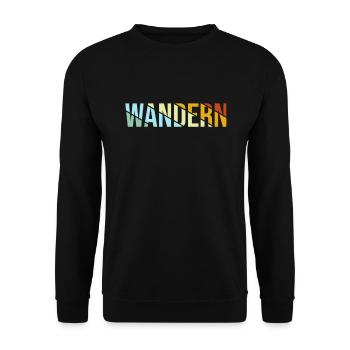 Wandern Retro - Unisex Pullover - Schwarz - Vorne - Alina (178cm) & Michal (187cm)