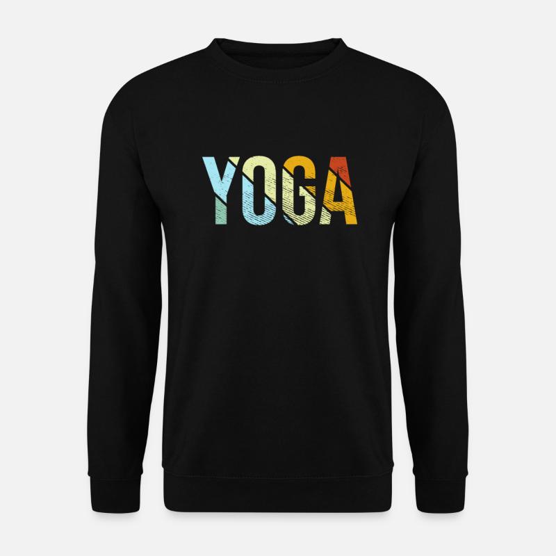 Yoga Retro lettering - Unisex Sweatshirt - black