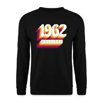 1962 Original. Coole Geschenkidee zum Geburtstag - Unisex Pullover - Schwarz - Vorne - Alina (178cm) & Michal (187cm)