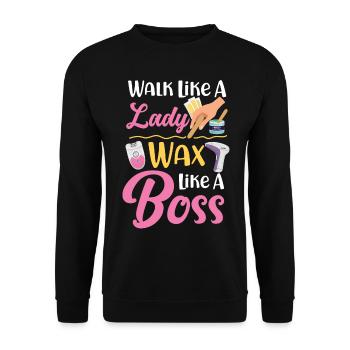 Cute Esthetician Skincare - Unisex Pullover - Schwarz - Vorne - Alina (178cm) & Michal (187cm)