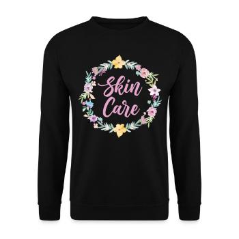 Cute Esthetician Skincare - Unisex Pullover - Schwarz - Vorne - Alina (178cm) & Michal (187cm)