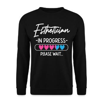 Cute Licensed Esthetician Skincare - Unisex Pullover - Schwarz - Vorne - Alina (178cm) & Michal (187cm)