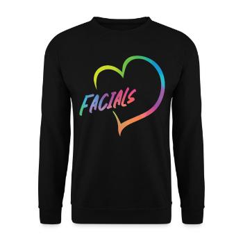 Cute Esthetician Skincare - Unisex Pullover - Schwarz - Vorne - Alina (178cm) & Michal (187cm)