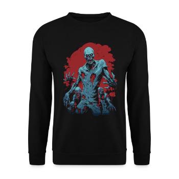 Zombie Apocalypse: Halloween Horde of the Undead - Unisex Sweatshirt - black - Front - Alina (178cm) & Michal (187cm)