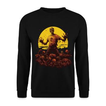 Gloomy Halloween Night Zombie vs. Undead Horde - Unisex Sweatshirt - black - Front - Alina (178cm) & Michal (187cm)