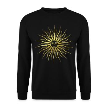 Sun - Sun Rays - Sun Face - Rays - Unisex Sweatshirt - black - Front - Alina (178cm) & Michal (187cm)