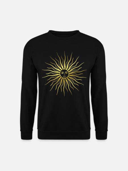 Sonne - Sonnenstrahlen - Sonnengesicht - Strahlen - Unisex Pullover - Schwarz