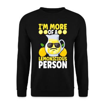 Lemonade Lemonade stand - Unisex Sweatshirt - black - Front - Alina (178cm) & Michal (187cm)