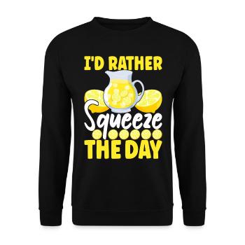 Limonade Limonadenstand - Unisex Pullover - Schwarz - Vorne - Alina (178cm) & Michal (187cm)