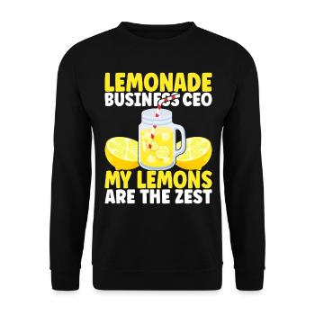 Lemonade Lemonade stand - Unisex Sweatshirt - black - Front - Alina (178cm) & Michal (187cm)