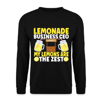 Lemonade Lemonade stand - Unisex Sweatshirt - black - Front - Alina (178cm) & Michal (187cm)