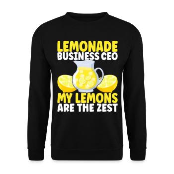 Lemonade Lemonade stand - Unisex Sweatshirt - black - Front - Alina (178cm) & Michal (187cm)