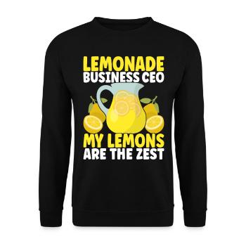Lemonade Lemonade stand - Unisex Sweatshirt - black - Front - Alina (178cm) & Michal (187cm)