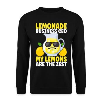 Lemonade Lemonade stand - Unisex Sweatshirt - black - Front - Alina (178cm) & Michal (187cm)