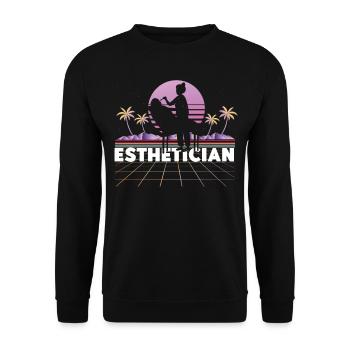 Cute Licensed Esthetician Skincare - Unisex Pullover - Schwarz - Vorne - Alina (178cm) & Michal (187cm)