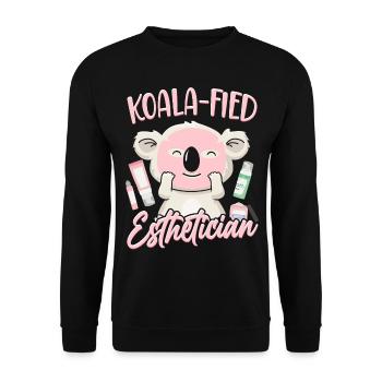 Cute Licensed Esthetician Skincare - Unisex Pullover - Schwarz - Vorne - Alina (178cm) & Michal (187cm)