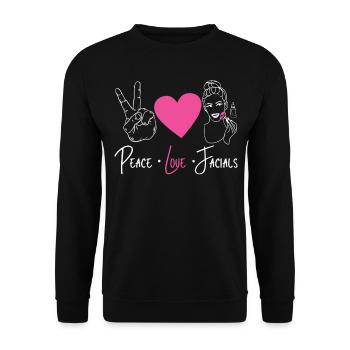 Cute Licensed Esthetician Skincare - Unisex Pullover - Schwarz - Vorne - Alina (178cm) & Michal (187cm)
