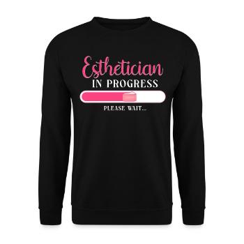 Cute Licensed Esthetician Skincare - Unisex Pullover - Schwarz - Vorne - Alina (178cm) & Michal (187cm)