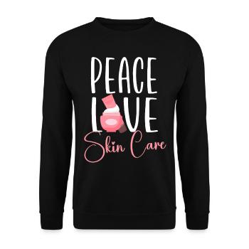 Cute Licensed Esthetician Skincare - Unisex Pullover - Schwarz - Vorne - Alina (178cm) & Michal (187cm)