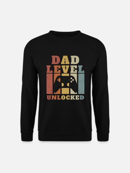 Dad Level Unblocked - Gamer Gift - Unisex Sweatshirt - black