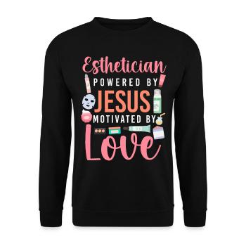 Cute Esthetician Skincare - Unisex Sweatshirt - black - Front - Alina (178cm) & Michal (187cm)