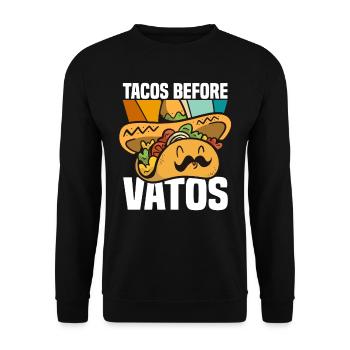 Taco Somberero Mexikanisch Mexiko Latino - Unisex Pullover - Schwarz - Vorne - Alina (178cm) & Michal (187cm)