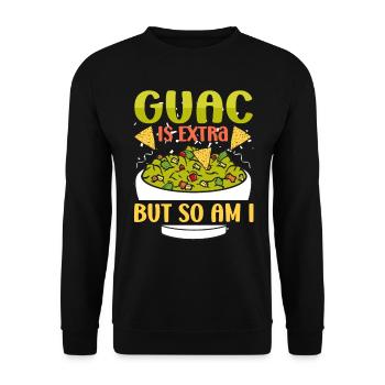 Avocado Guacamole Mexikanisch Mexiko Latino - Unisex Pullover - Schwarz - Vorne - Alina (178cm) & Michal (187cm)