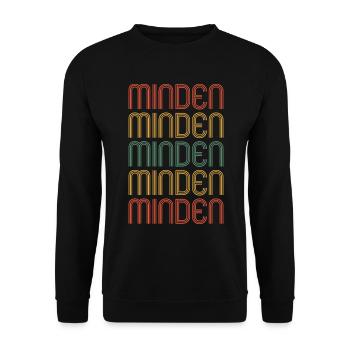 Minden Mindenerin Mindener Stadt Minden - Unisex Pullover - Schwarz - Vorne - Alina (178cm) & Michal (187cm)