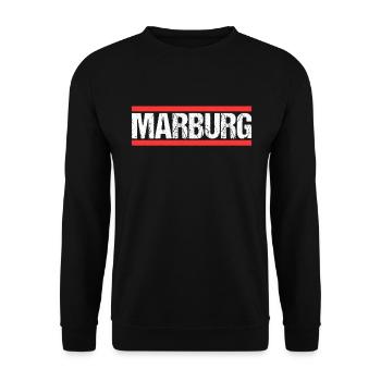 Marburgerin Marburger Marburg - Unisex Pullover - Schwarz - Vorne - Alina (178cm) & Michal (187cm)